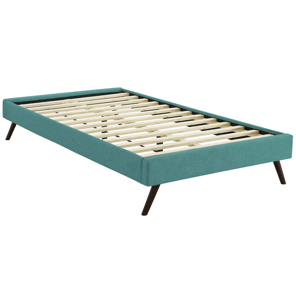 Modway Loryn Upholstered Twin Platform Bed Frame With Wood Slat Support In Teal