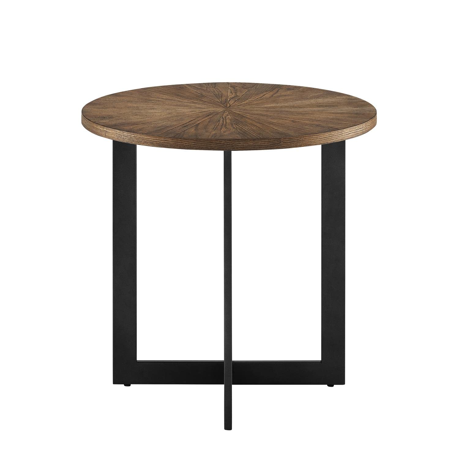 Steve Silver Furniture Colton 3-Piece Set, 48&quot; W Cocktail Table w/Two 24&quot; H End Tables, Living Room, Iron Base, 3mm Table Top, Occasional Set, 16&quot; D x 30&quot; W x 40&quot; H, Black, Brown