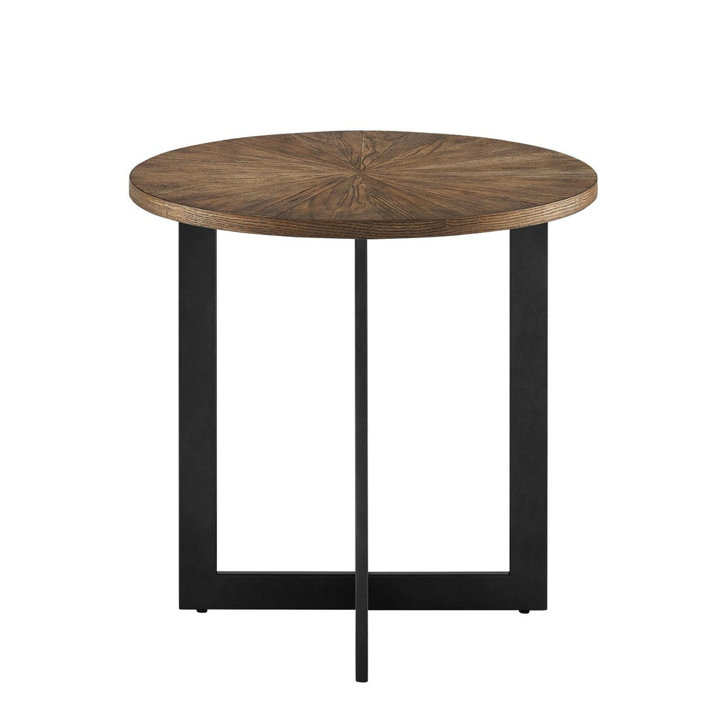Steve Silver Furniture Colton 3-Piece Set, 48" W Cocktail Table w/Two 24" H End Tables, Living Room, Iron Base, 3mm Table Top, Occasional Set, 16" D x 30" W x 40" H, Black, Brown