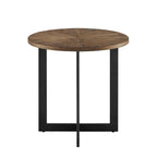 Steve Silver Furniture Colton 3-Piece Set, 48" W Cocktail Table w/Two 24" H End Tables, Living Room, Iron Base, 3mm Table Top, Occasional Set, 16" D x 30" W x 40" H, Black, Brown