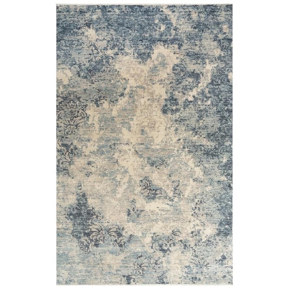 Intrepid 10' X 13' Distressed Classical Blue/Gray/Ivory Hybrid Area Rug