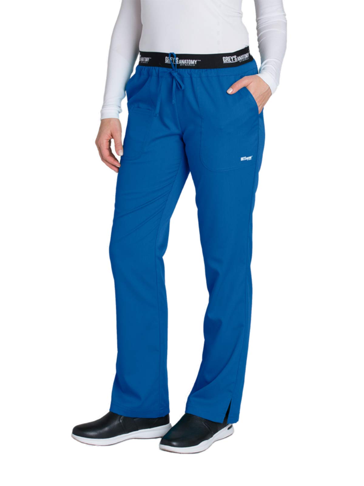 Greys Anatomy 4275 3 Pkt Logo Waist Pant With Drawstring (New Royal, Xx-Large)
