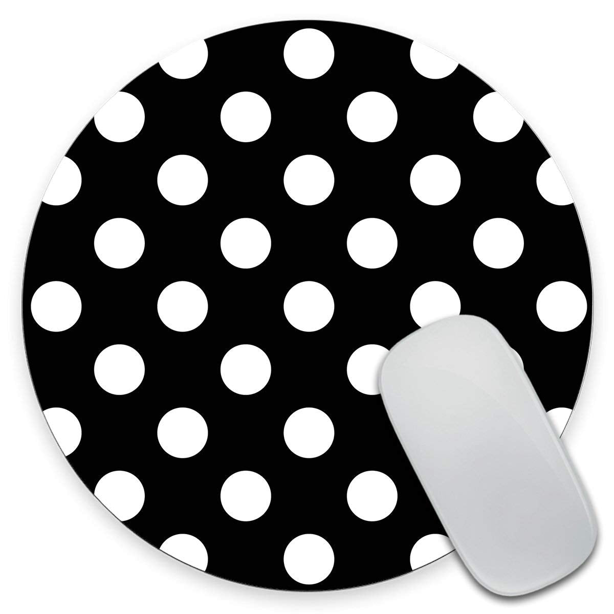 Amcove Mouse Pad Polka Dots Mouse Pad Dot Mouse Pad Office Mouse Pad Personalized Mouse Pad Desk Accessories Mouse Pad Round Mou