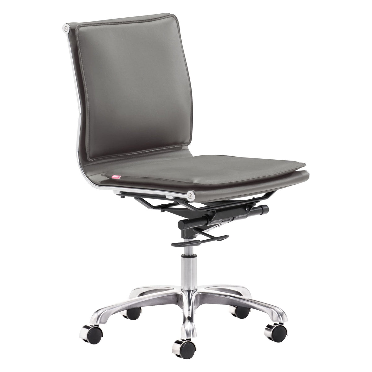 Zuo Lider Plus Armless Office Chair Gray