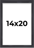 14x20 Shadow Box Frame Minimalist Black | 1'' Depth of Usable Space| Interior Size 14x20 or 20x14 Inches| UV Resistant Acrylic, 