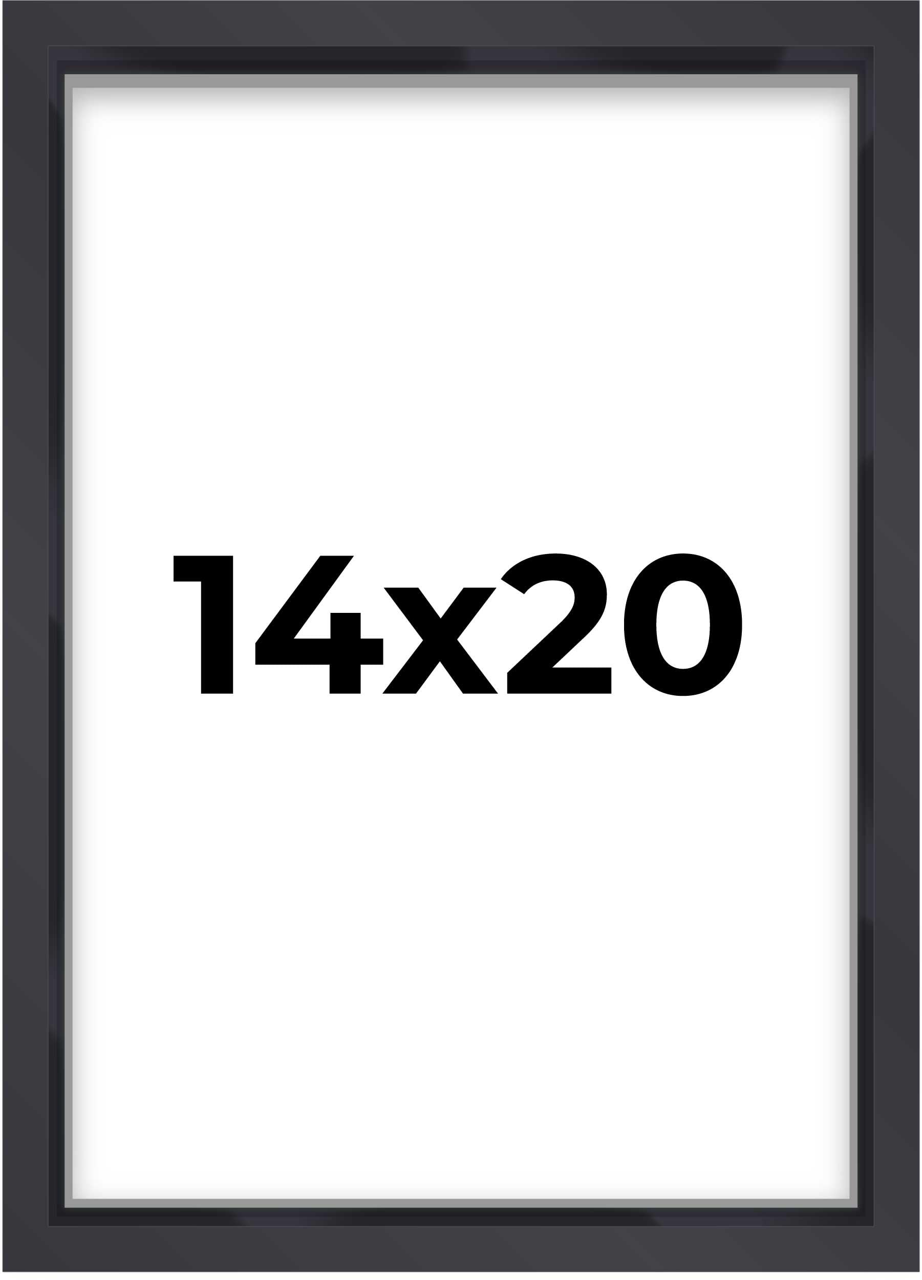 14x20 Shadow Box Frame Minimalist Black | 1'' Depth of Usable Space| Interior Size 14x20 or 20x14 Inches| UV Resistant Acrylic, 