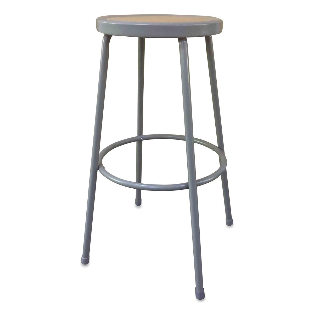 Alera Aleis6630G 30 In. Seat Height Backless Industrial Metal Shop Stool - Brown