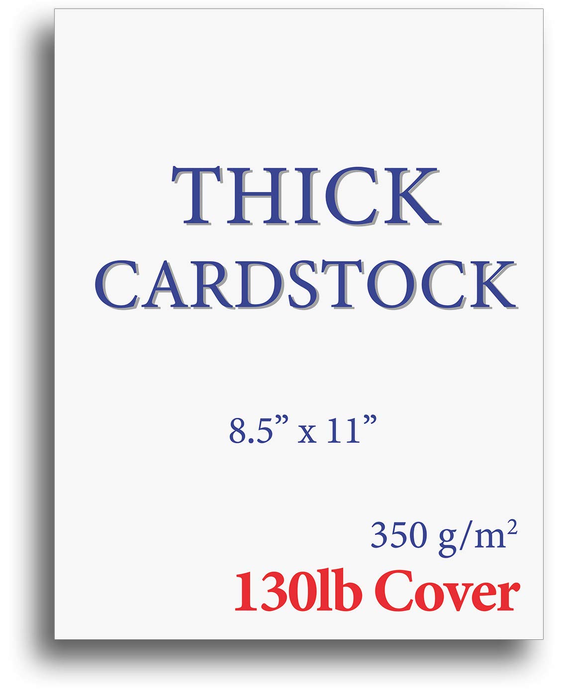 Extra Heavy Duty 130Lb Cover Cardstock - Bright White - 350Gsm 17Pt Thick Paper For Inkjet & Laser Printers - 8-1/2' X 11' - 1