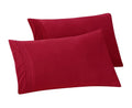 Elegant Comfort Solid Pillowcases 1500 Thread Count Egyptian Quality - Easy Care, Smooth Weave, Wrinkle And Stain Resistant, Easy Slip-On, 2-Piece Set, Standard/Queen Pillowcase, Burgundy