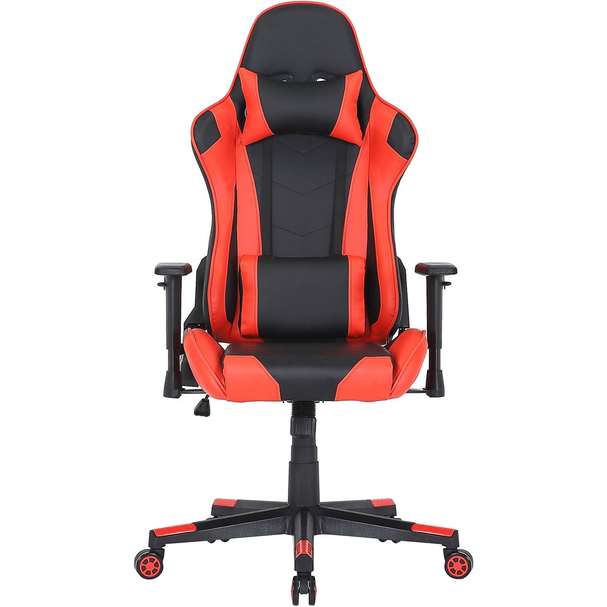 Commando Ergonomic Gaming Chair in Black and Red with Adjustable Gas Lift Seating, Lumbar and Neck Support