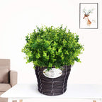 Pasyou Artificial Shrub, Fake Bush Simulation Eucalyptus Grass Greenery Leaves Plastic Plants Indoor Outdoor Outside Home Garden