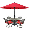Mastercanopy Patio Umbrella For Outdoor Market Table -8 Ribs (9Ft,Red)