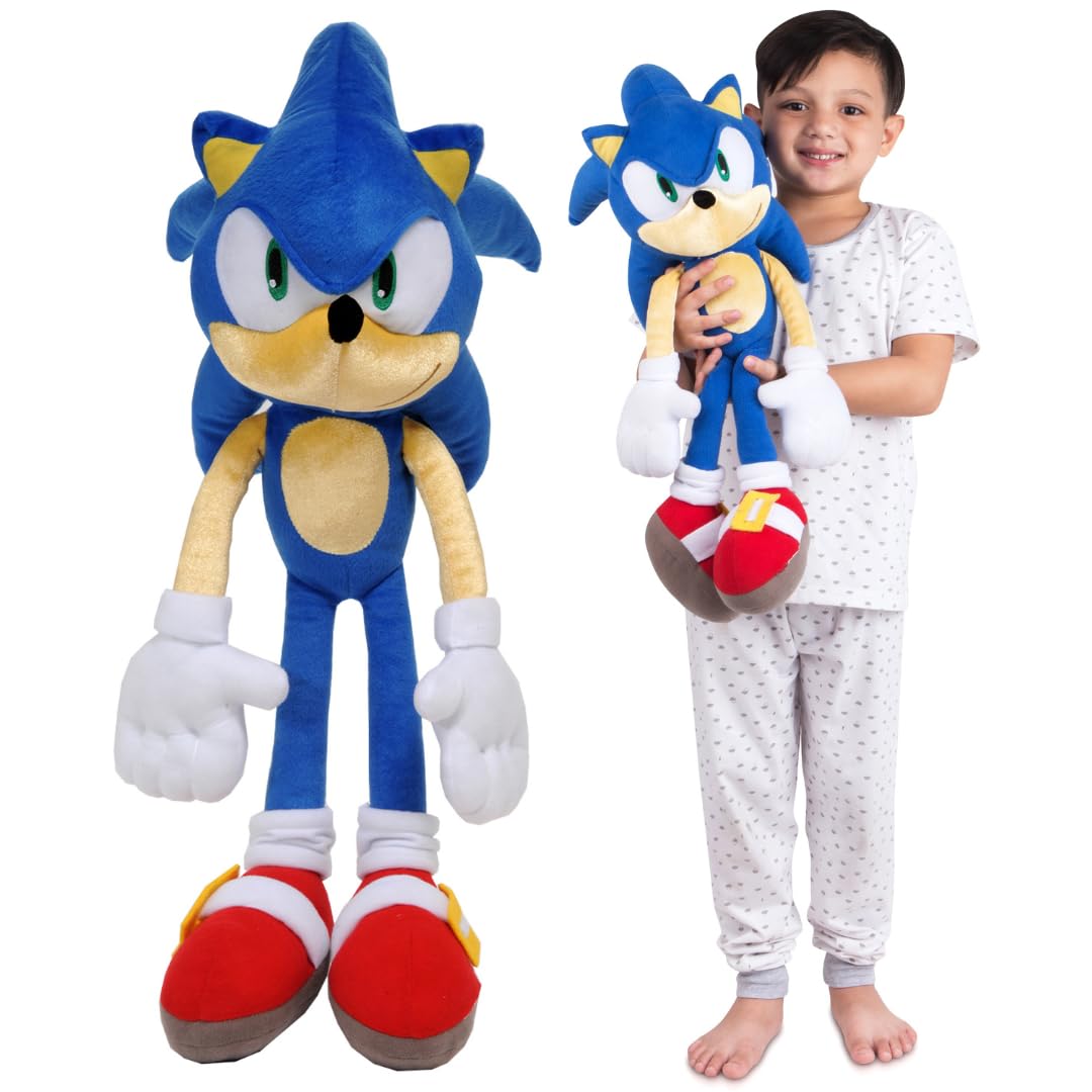 Franco Sonic The Hedgehog Anime Kids Bedding Super Soft Plush Cuddle Pillow Buddy, One Size, (Officially Licensed Product)