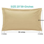 Ntbay 100% Brushed Microfiber King Pillow Shams Set Of 2, Super Soft And Cozy, Wrinkle, Fade, Stain Resistant 20X36 Inches Oxford Pillowcases, Light Taupe