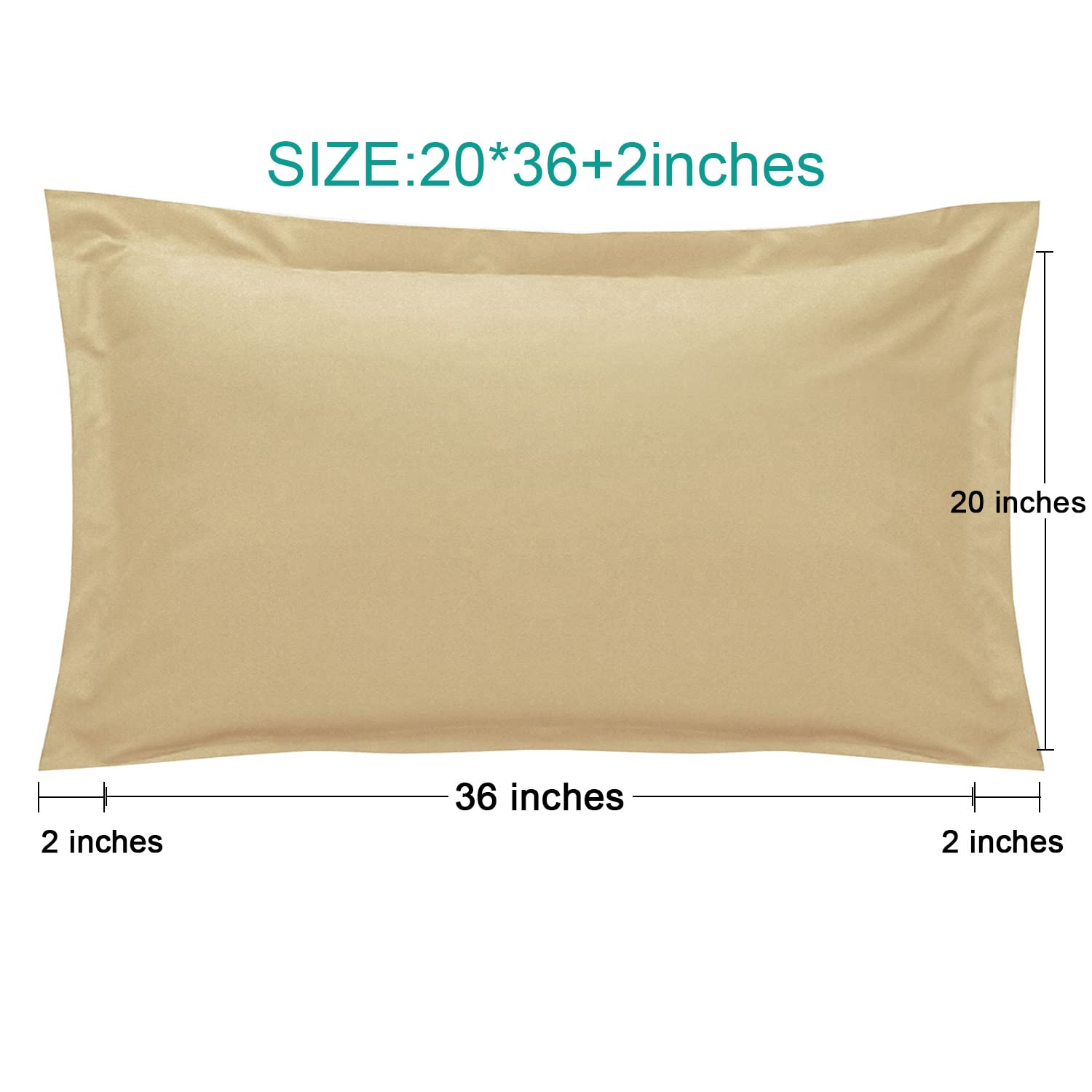 Ntbay 100% Brushed Microfiber King Pillow Shams Set Of 2, Super Soft And Cozy, Wrinkle, Fade, Stain Resistant 20X36 Inches Oxford Pillowcases, Light Taupe