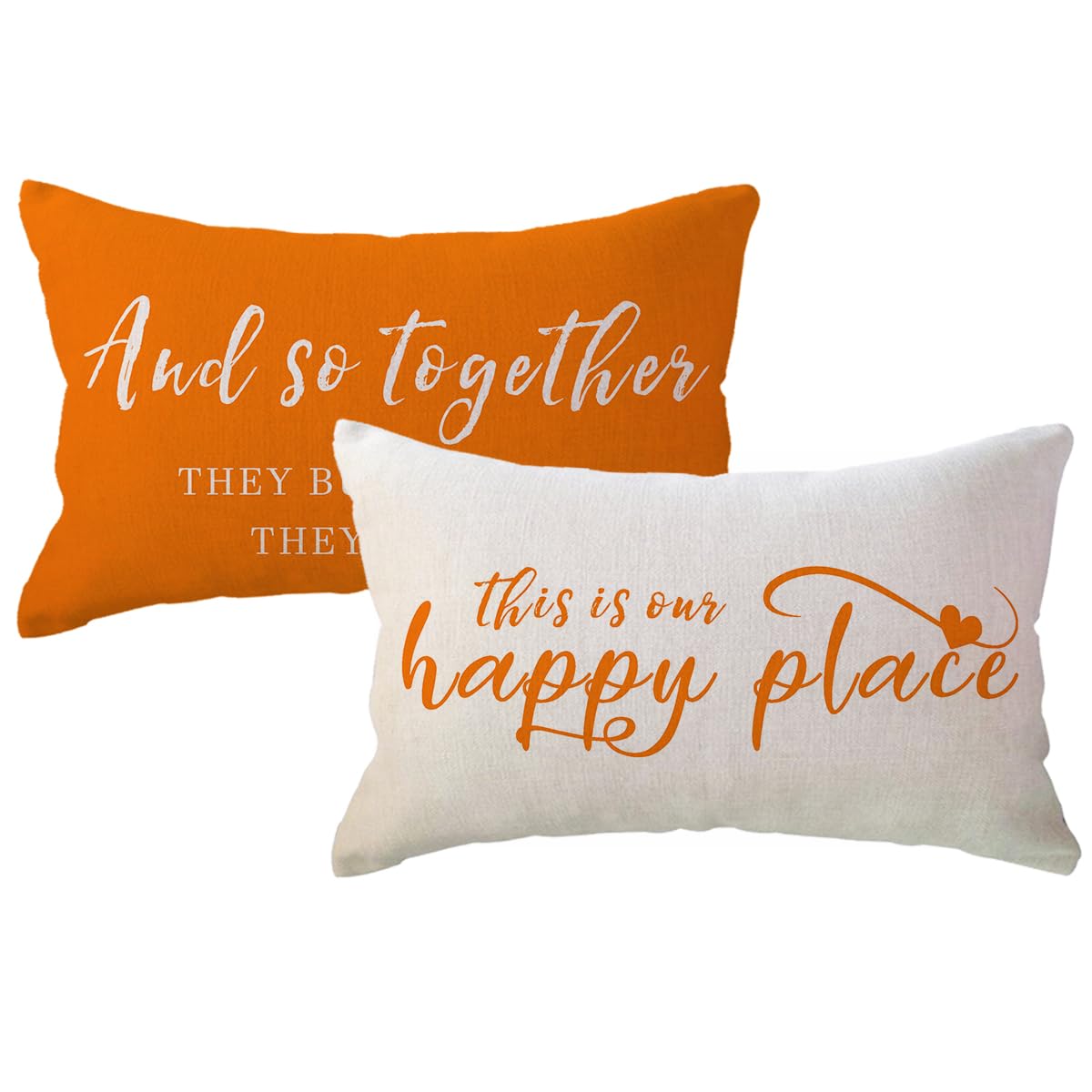 Ulove Love Yourself Home Saying Throw Pillow Covers With Our Happy Place Quote Rustic Farmhouse Decor Lumbar Pillow Cases 12' X