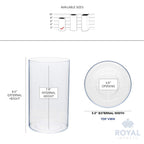 Royal Imports Flower Vase Acrylic Cylinder - Decorative Centerpiece For Home Or Wedding - Non Breakable Plastic, 5''X8'' Tall Ro
