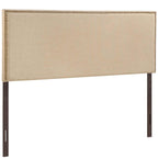 CasaFoyer  Region Linen Fabric Upholstered Queen Headboard | Serene & Elegant Design | Nailhead Trim | Contemporary Style | Upgrade Your Bed