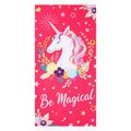 LIVILAN Unicorn Beach Towel for Girls Kids, Oversized Rainbow Beach Towel Microfiber Quick Dry Sand Free Pool Yoga Bath Cute Thi