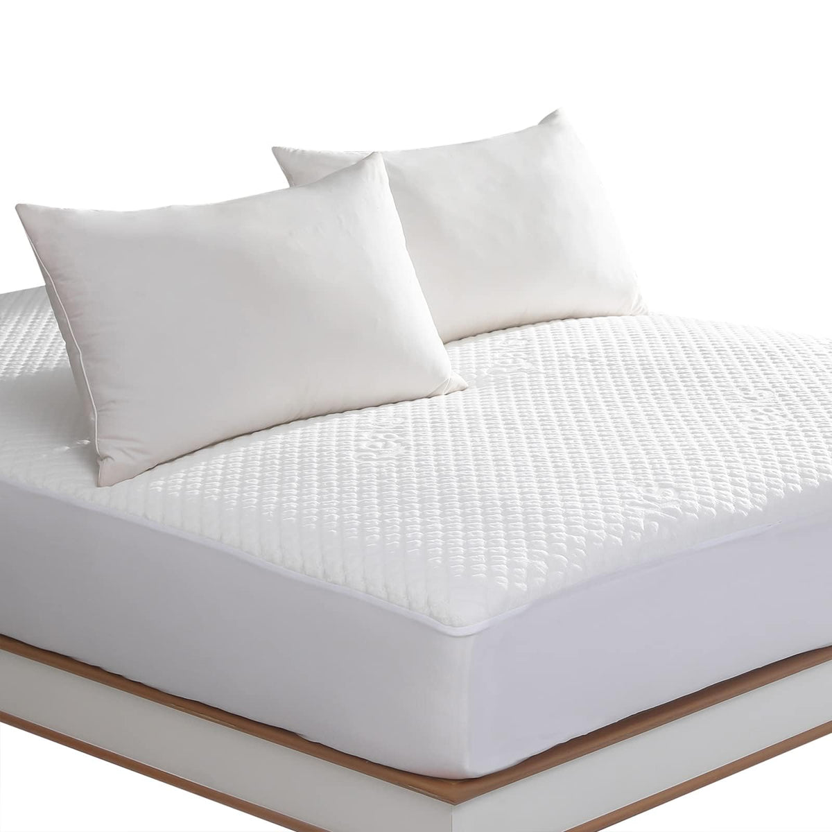 King Size Waterproof Mattress Protector Rayon From Bamboo Cooling Fitted Mattress Pad Cover With Deep Pocket Up To 18'