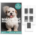 pbf 4x6 Magnetic Picture Frames for Refrigerator | 4 x 6 Clear Magnetic Acrylic Frames | Magnetic Photo Holders for Fridge, Lock