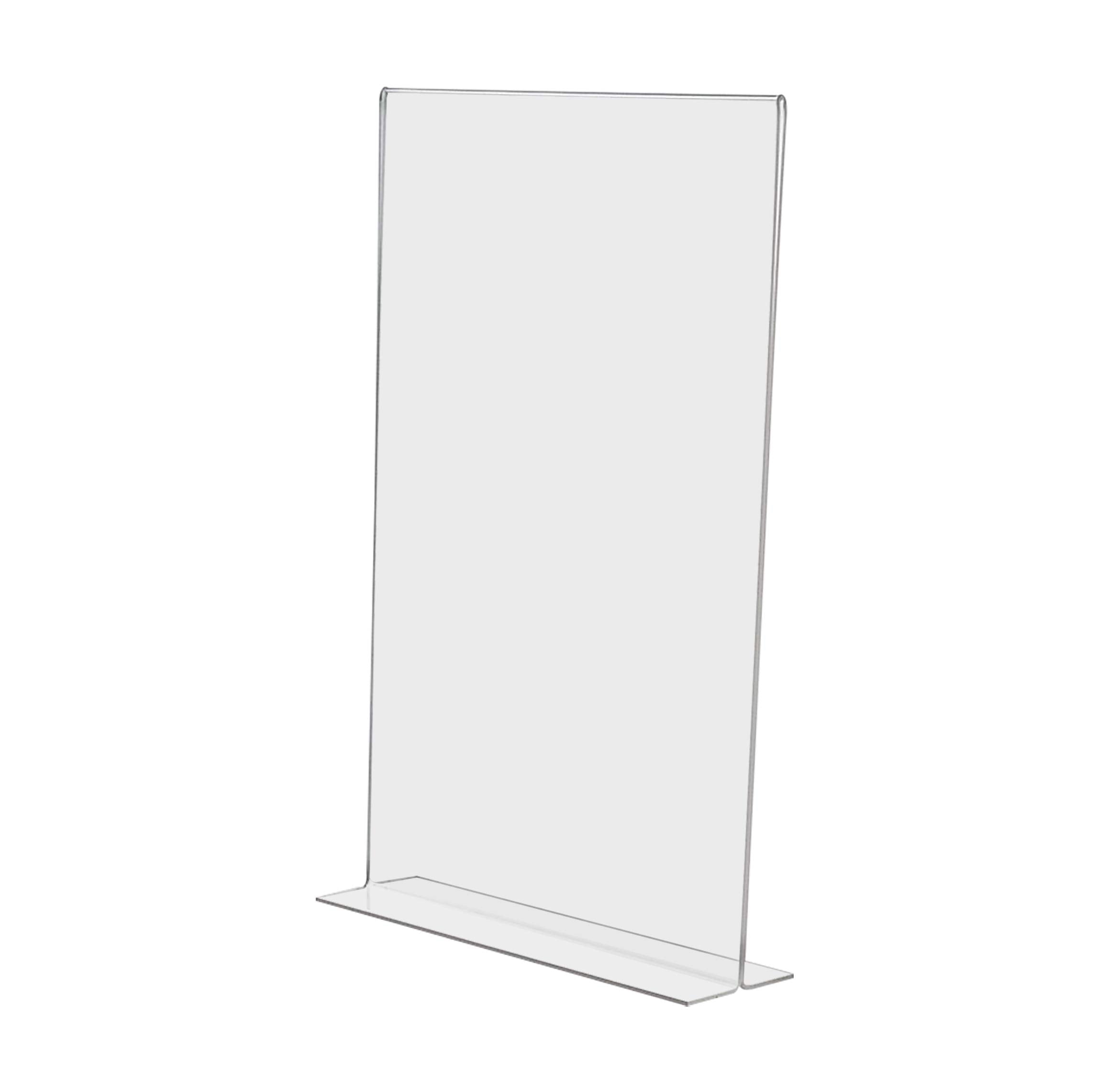 Marketing Holders 4 Pack Acrylic Frame For 11' X 17' Signs Bottom Load Double Sided Pricing Sheet Display Clear For Reception