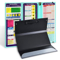 Vuzvuv Nursing Clipboard Foldable, Blue Nurse Pocket Clipboard 3 Layers With Nursing Medical Edition Cheat Sheets, Foldable Nurs