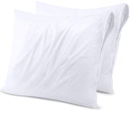 Utopia Bedding Waterproof Throw Pillow Protectors (No Pillow Inserts) With Zipper 18 X 18 Inches (2 Pack, White), Bed Bug Proof