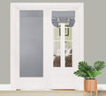 Pi Blackout French Door Curtain 2 Panels,Privacy Thermal Insulated Tie Up Door Window Curtain For Glass Door/Front Door/Sliding Door/Patio Door (W30Xl68,Light Grey)