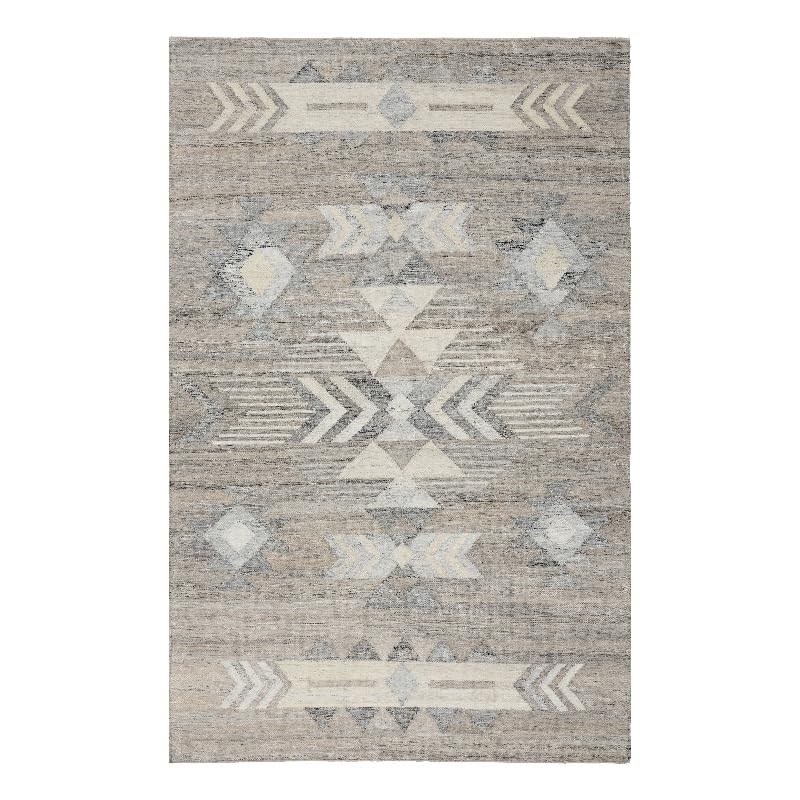 Kosas Home Alpena 108 x 144 Transitional Polyester Fabric Area Rug in Gray