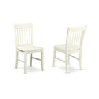 East West Furniture LGNO5-LWH-W 5 Piece Modern Dining Table Set Includes a Rectangle Wooden Table with Butterfly Leaf and 4 Dining Chairs, 42x84 Inch, Linen White