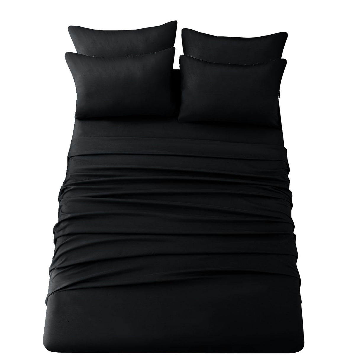 Ghooss Full Bed Sheets-6 Piece Sheets,100% Super Soft Brushed Microfiber Hotel Luxury Bedding,Deep Pocket,Soft, Wrinkle Free & C