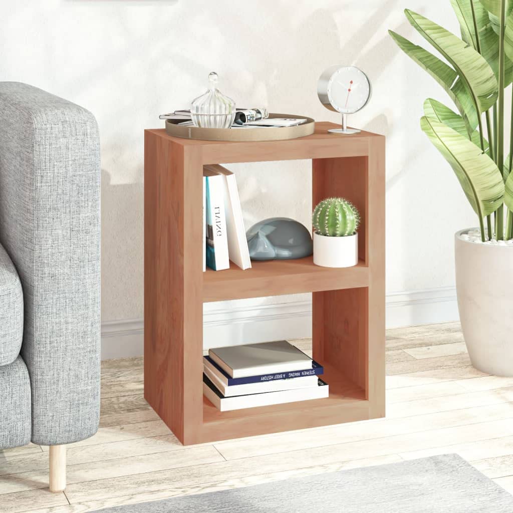 Vidaxl Solid Teak Wood Side Table – Modern Styling 17.7&quot;X11.8&quot;X23.6&quot; Side Table With Sturdy Top & Ample Storage Space, Great For Living Room, Bedroom, Office