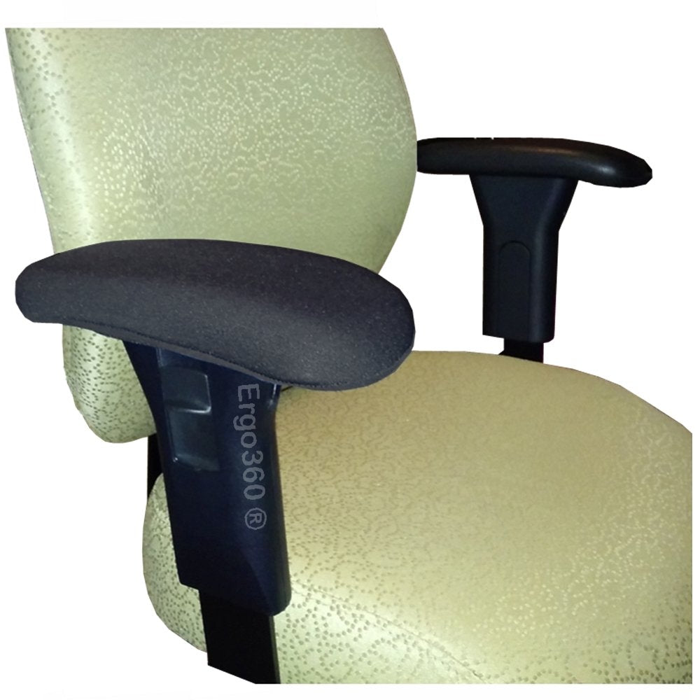 Ergo360 Soft Neoprene Chair Arm Pad Covers Stretch Over Armrests 9' To 10.5'. Restore, Protect And Cushion. Complete Set Of 2.