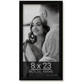 wallsthatspeak 8x23 Black Picture Frame for Puzzles Posters Photos or Artwork