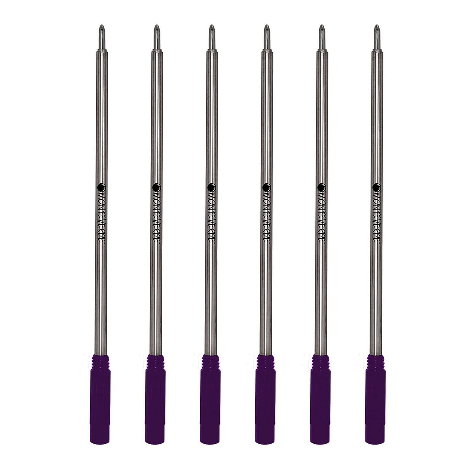 Monteverde Medium Ballpoint Refill For Cross Ballpoint Pens, 6/Pack, Purple (C133Pl)