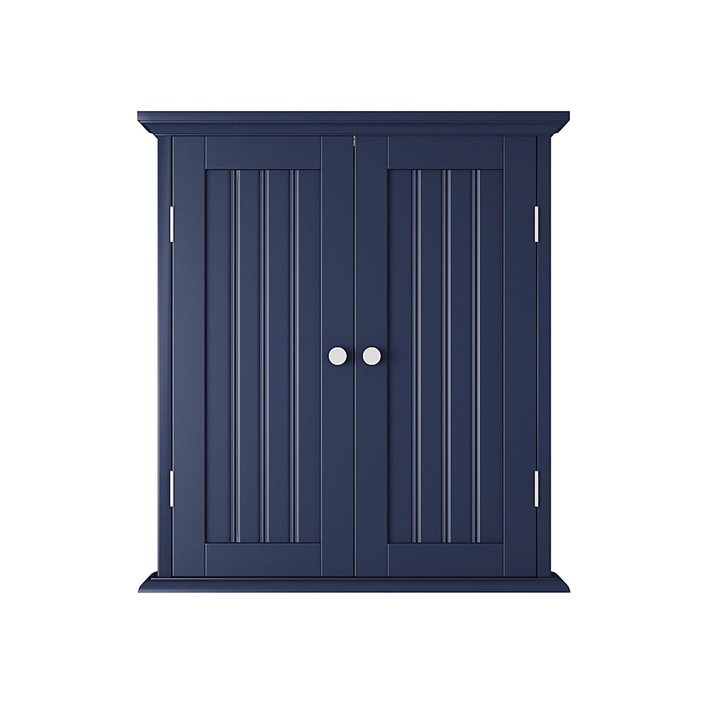 Choochoo Bathroom Wall Cabinet, Over The Toilet Space Saver Storage Cabinet, Medicine Cabinet With 2 Door And Adjustable Shelves, Cupboard, Navy Blue