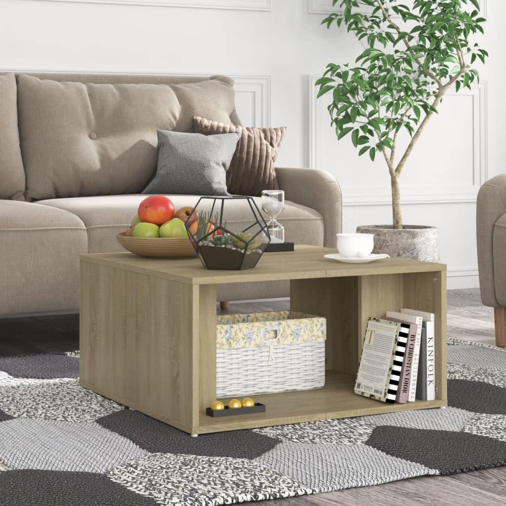 vidaXL Coffee Tables 4 pcs Sonoma Oak 13"x13"x13" Engineered Wood