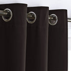Nicetown Thermal Insulated Blackout Curtain And Drapery Triple Weave Soundproof Solid Ring Top Window Drape For Bedroom (Sold Individually, 42 Inches By 63 Inch, Toffee Brown)
