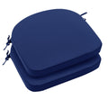 Outdoor Chair Cushions Set Of 2: Waterproof & Fade Resistant Patio Furniture Cushions - 19 X 19 X 2 Inch Non Slip Round Corner S