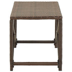 Garden Bench 31.5" Poly Rattan Brown