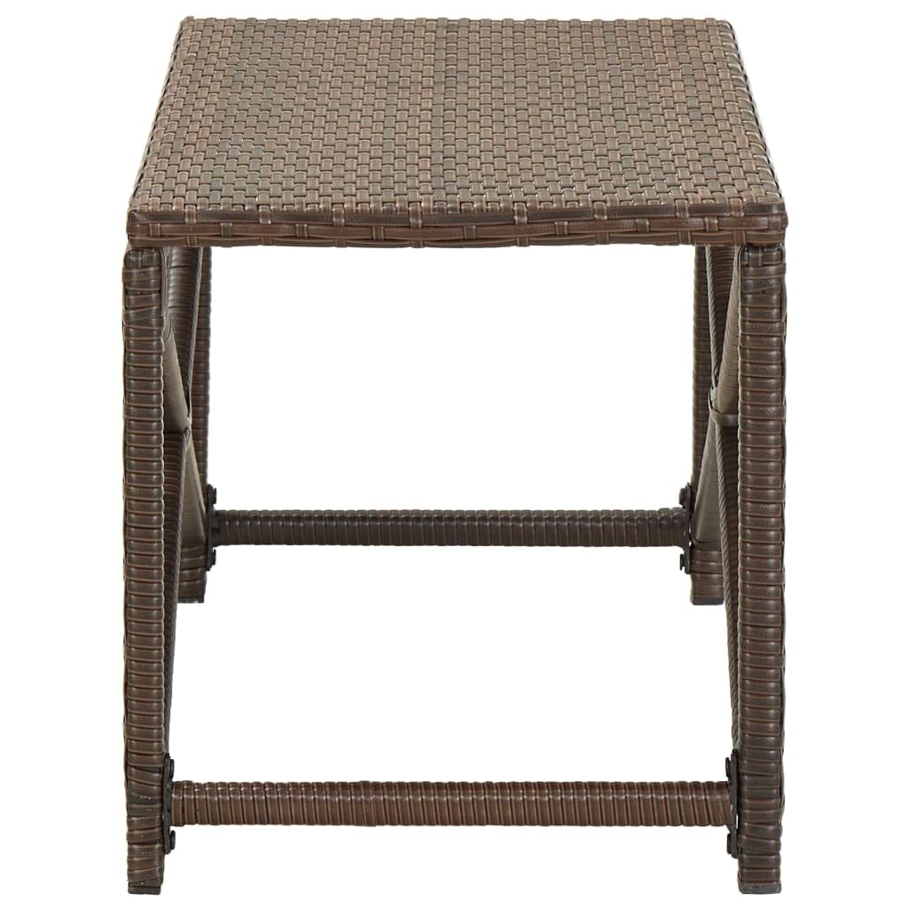 Garden Bench 31.5" Poly Rattan Brown