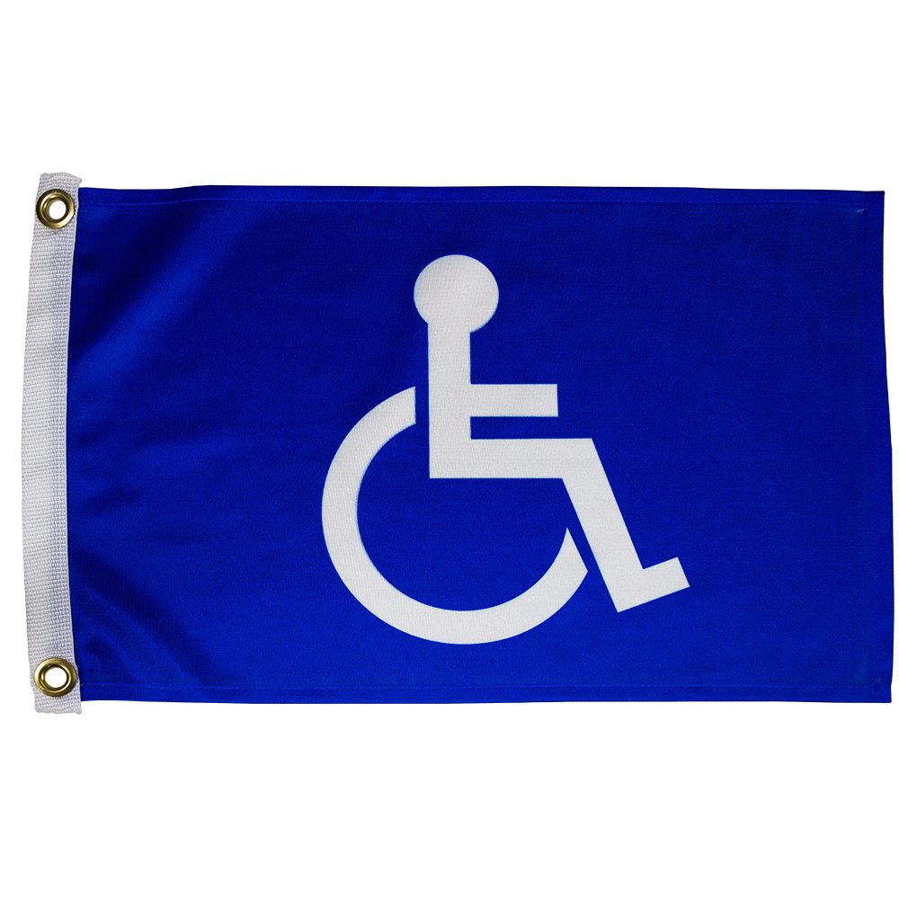 Search 'N Rescue Unisex Handicap Flag 12X18 Handicap Flag, Blue, 12'X18'