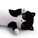 Miaohaha Long Plush Cat Toy Pillow Stuffed Animal Cat Kids Plush Toy Pillow For Kids And Girls Toy Doll (Black&White,50Cm/19.7In