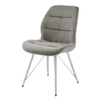 New Pacific Direct Raven Velvet Fabric Side, Gravel Gray-(Set Of 2) Dining Chair