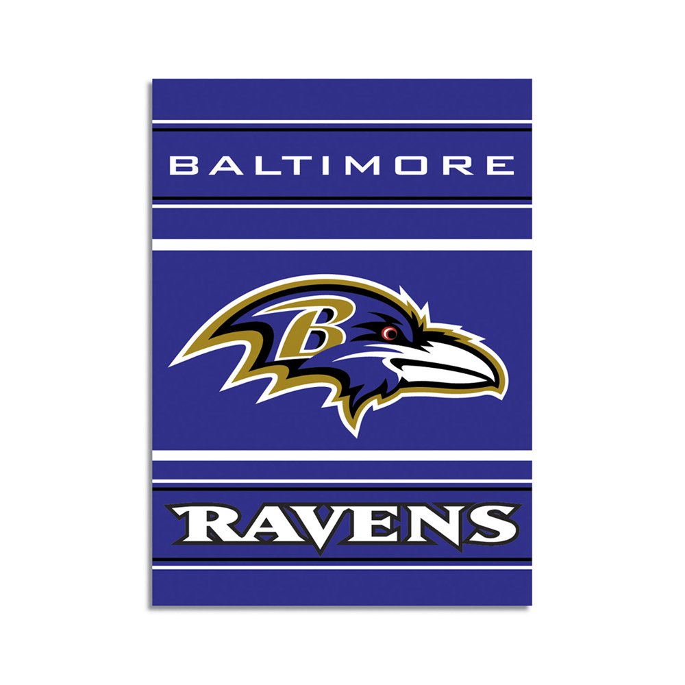 Fremont Die NFL Baltimore Ravens 2-Sided House Flag, 28 x 40, 28 x 40, Team Colors