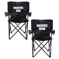 VictoryStore Outdoor Camping Chair - Raiders Parents 2 Black Folding Camping Chair Set of 2 with Carry Bags