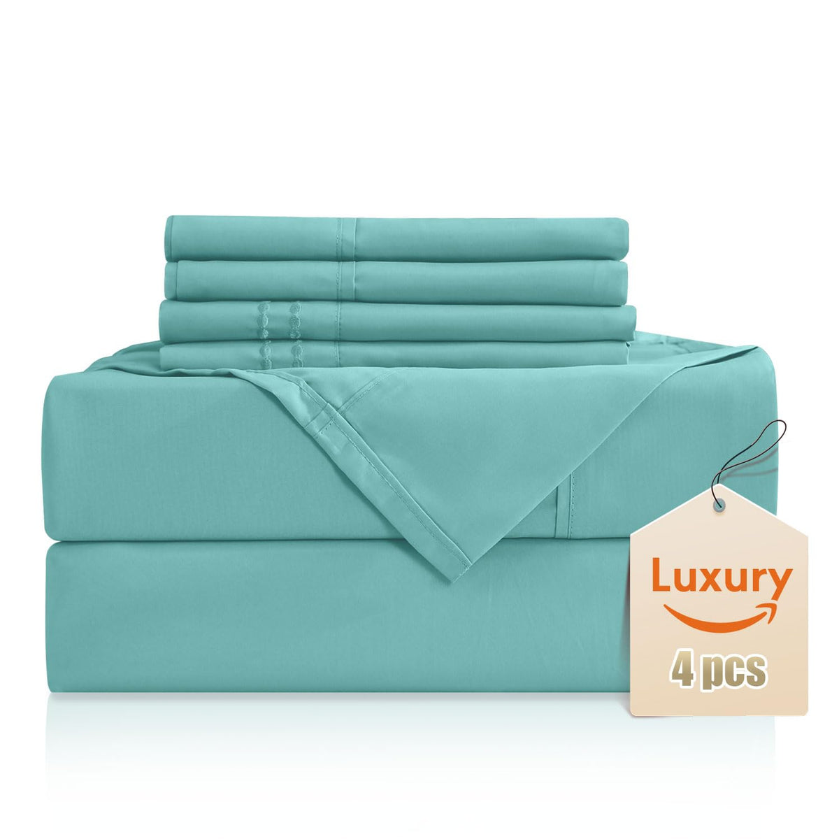 Luxury Silky Soft Bed Sheet Set, 4 Piece,Twin Xl Size, Fits 16 Inch Deep Pocket Mattresses, Wrinkle Free & Breathable Cooling, T