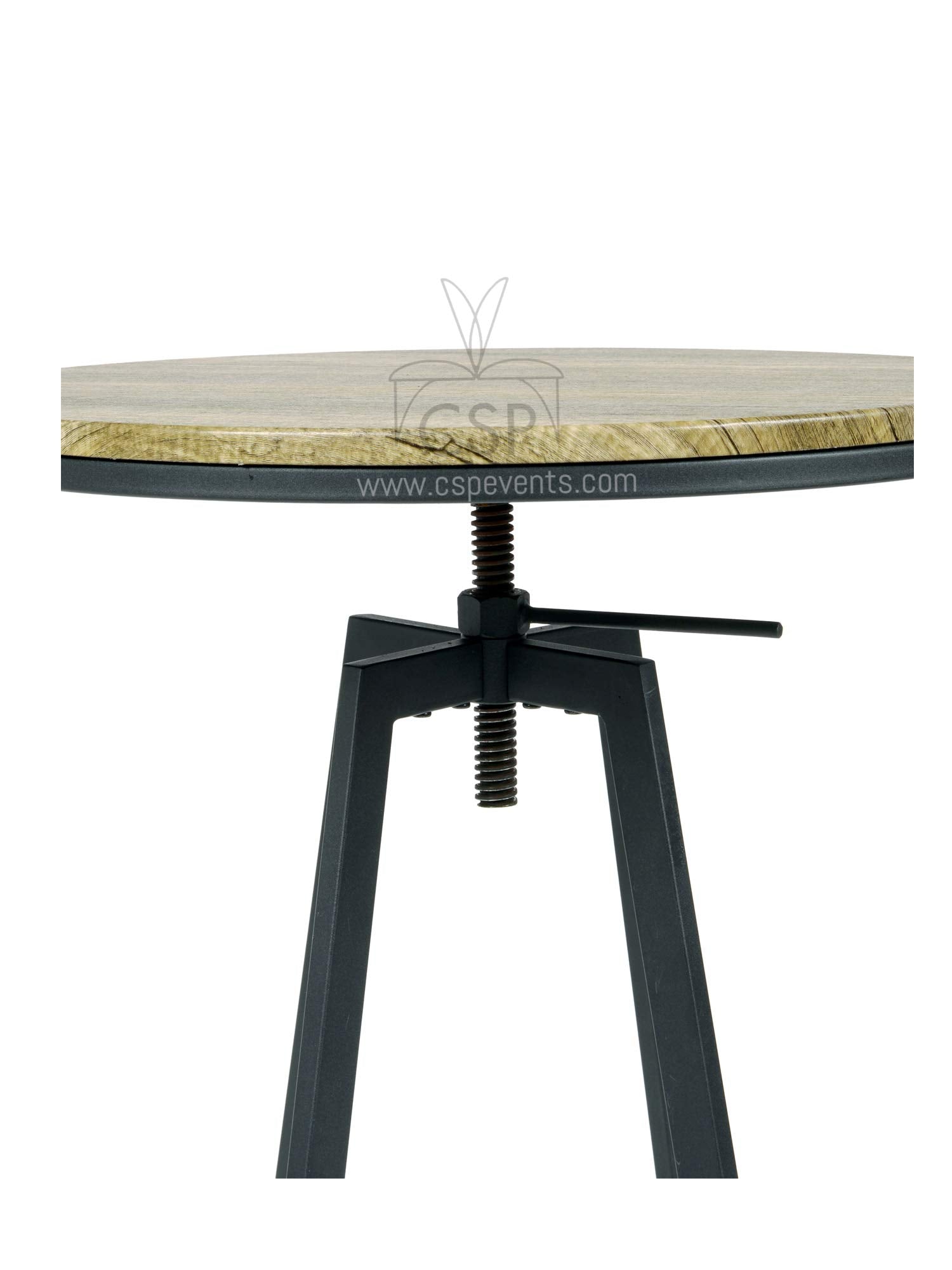 Commercial Seating Products Swivel Wood Top Table Chairs, Black