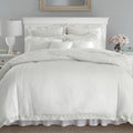 Laura Ashley Annabella Comforter Set, Full/Queen, White